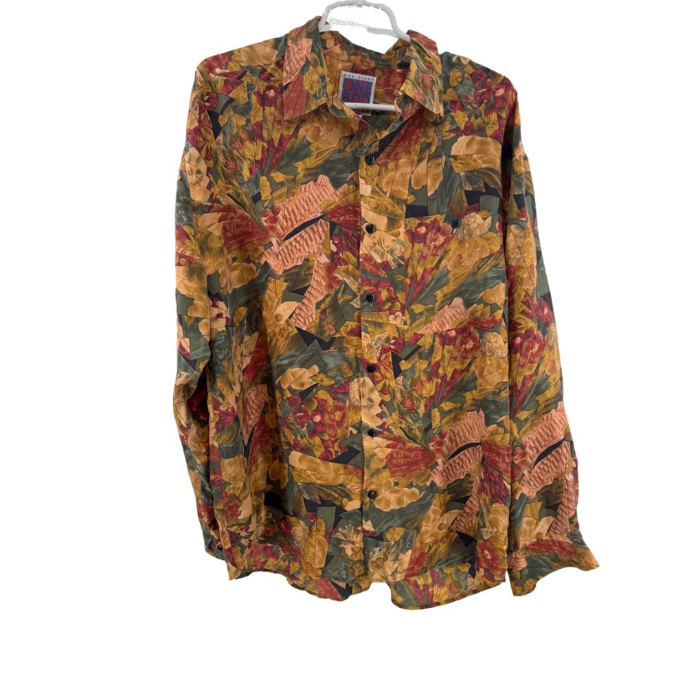 American Vintage one eight hundred Multicolor 100% Silk Casual Button Down Shirt